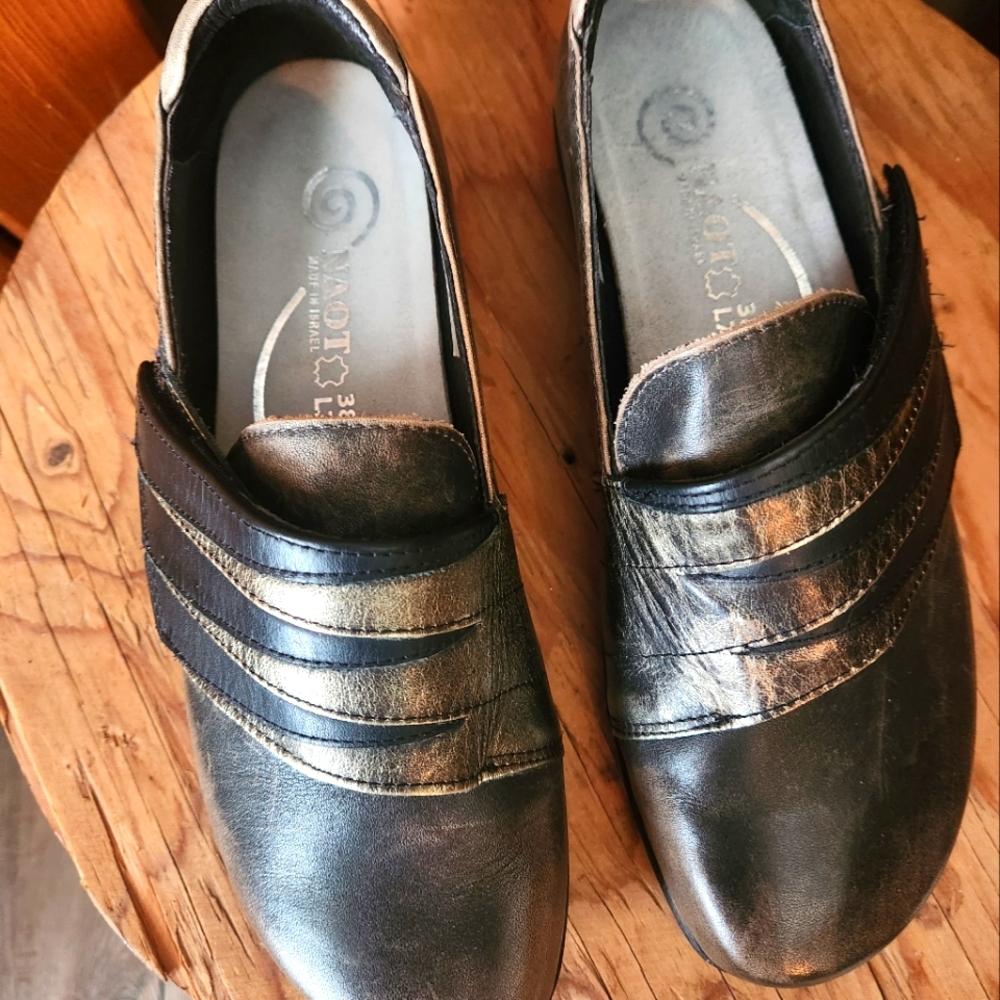 NAOT RAPOKA METALLIC DISTRESSED LEATHER WOMEN SHIE SIZE 38/ 7 - Picture 4 of 12